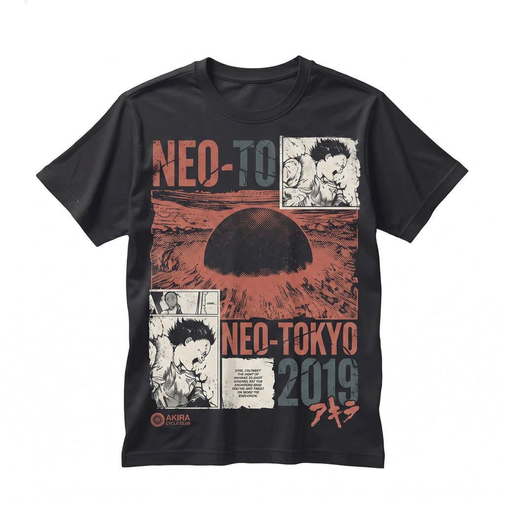 Retro Anime Neo Tokyo Cyberpunk Skater Graphic Vintage Japanese Manga Print Unisex TShirt