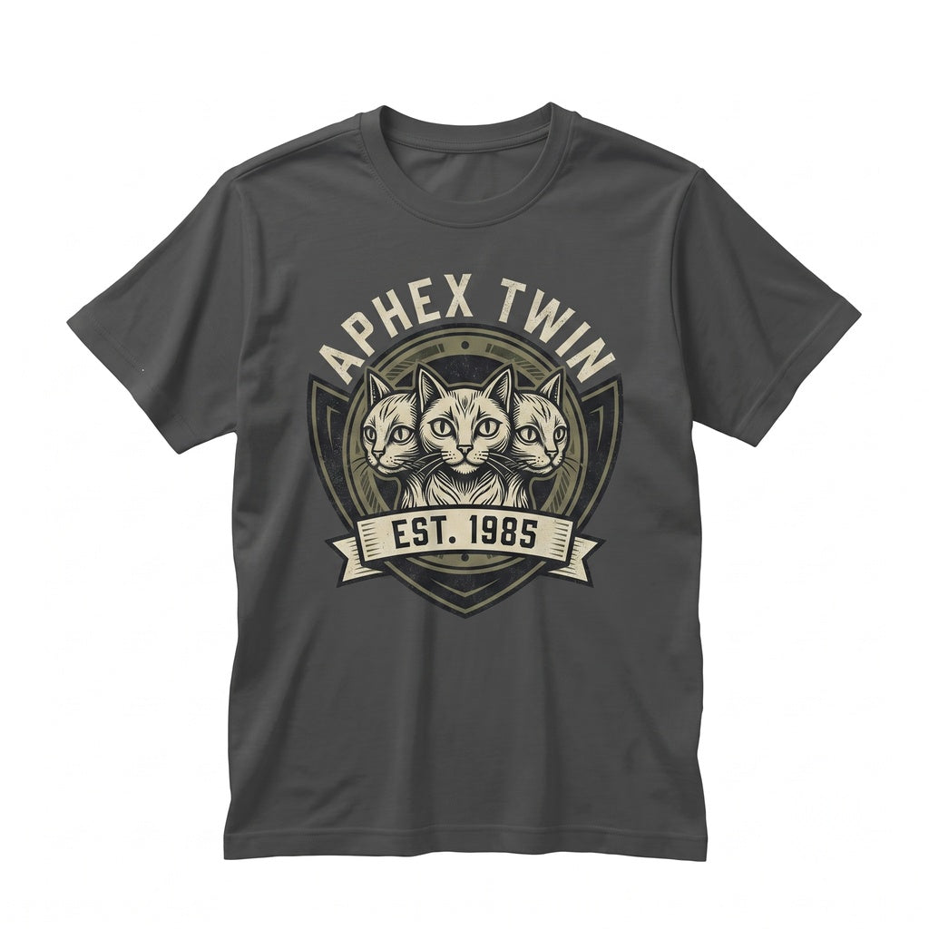 Twin Cat Y2K Techno Cyber Rave Aesthetic Graphic Vintage Retro Cotton Unisex TShirt