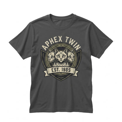 Twin Cat Y2K Techno Cyber Rave Aesthetic Graphic Vintage Retro Cotton Unisex TShirt