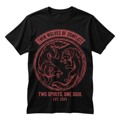 Vintage Japanese Red Wolf Graphic Retro Tattoo Style Minimalist Streetwear Unisex TShirt