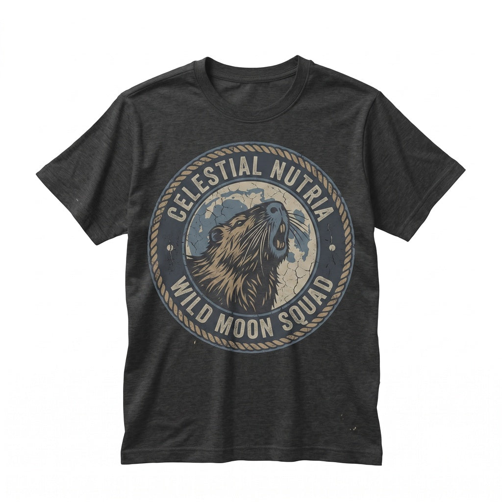 Beaver Celestial Animal Cosmic Wildlife Lunar Galaxy Nature Moonlight Forest Pullover Sweater Crewneck Top Gift Unisex TShirt
