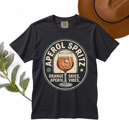 Funny Italian Orange Spritz Cocktail Vibes Summer Aperitivo Graphic Unisex TShirt