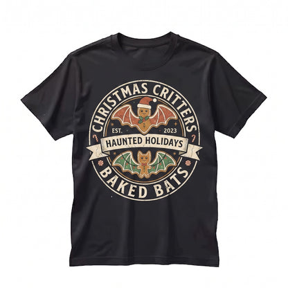 Gingerbread Bats Spooky Gothic Christmas Holiday Apparel Sweatshirt Unisex TShirt