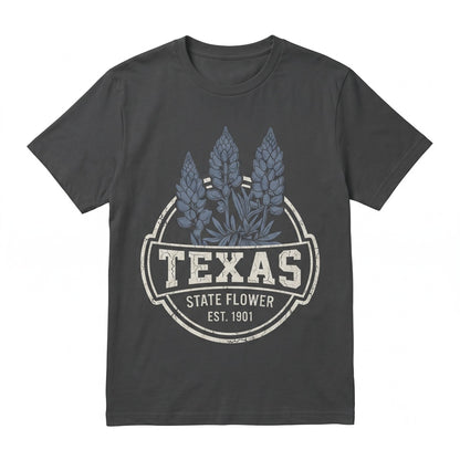 Texas Bluebonnet Flower State Pride Graphic Crewneck Apparel Vintage Wildflower Unisex TShirt
