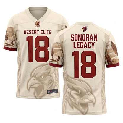 Unisex Game Day Athletic Football Fan Jersey - Lightweight Breathable Mesh Stitched Sports Shirt
