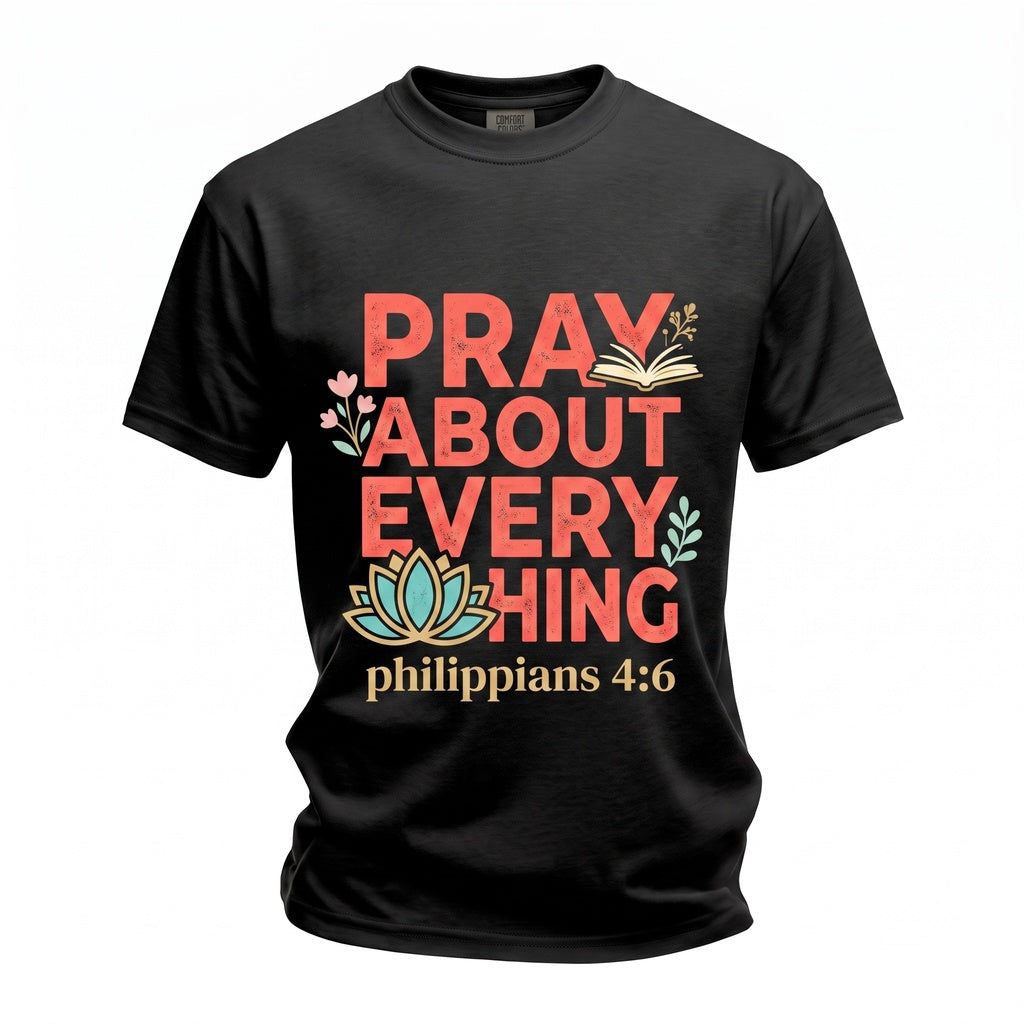 Philippians 46 Pray About Everything Christian Minimalist Bible Verse Unisex TShirt