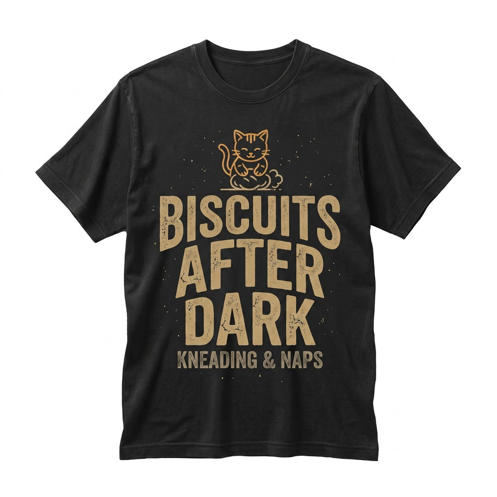 Orange Tabby Cat Baking Biscuits After Dark Graphic Kitty Kneading Lover Baker Gift Apparel Unisex TShirt