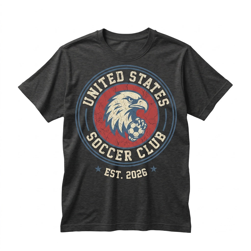 Vintage America Football Fan Sweatshirt, 2026 Tournament Graphic Crewneck Back Print Apparel Unisex TShirt