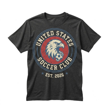 Vintage America Football Fan Sweatshirt, 2026 Tournament Graphic Crewneck Back Print Apparel Unisex TShirt