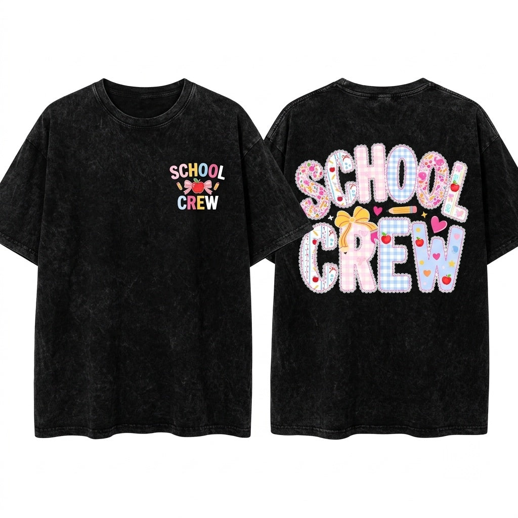 Preppy Lace Teacher Back To School Counselor Assistant SPED Social Worker SLP Principal Unisex Wash T-Shirt