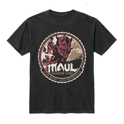 Vintage Darth Maul Shadow Lord Sith Graphic Apparel, Retro Sci-Fi Galactic Villain Fan Merchandise Unisex TShirt