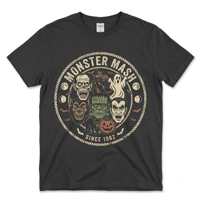 Vintage Halloween Monster Graphic Retro Spooky Season Fall Unisex TShirt