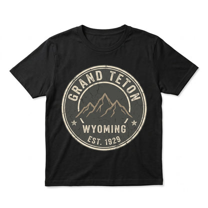 Grand Teton Wyoming National Park Vintage Retro US Travel Vacation Hiking Birthday Gift Unisex TShirt