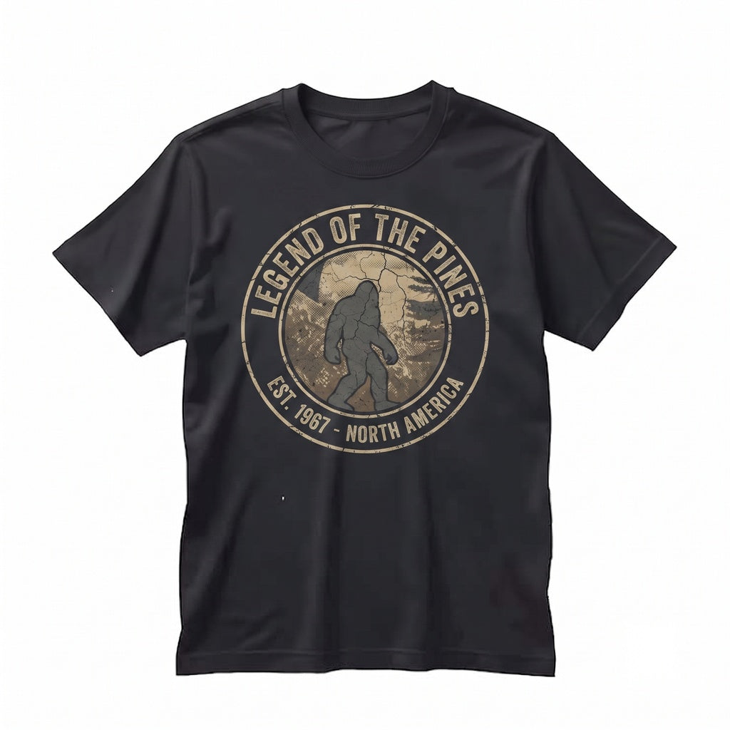 Bigfoot Graphic Vintage Sasquatch Forest Camping Retro Nature Outdoor Apparel Unisex TShirt