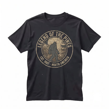 Bigfoot Graphic Vintage Sasquatch Forest Camping Retro Nature Outdoor Apparel Unisex TShirt