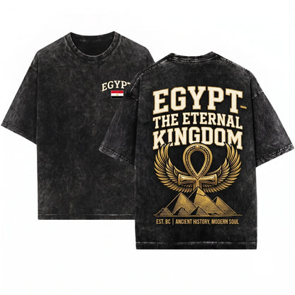Egypt Patriotic Heritage Cultural Graphic Gift National Pride Souvenir Apparel Unisex Wash T-Shirt