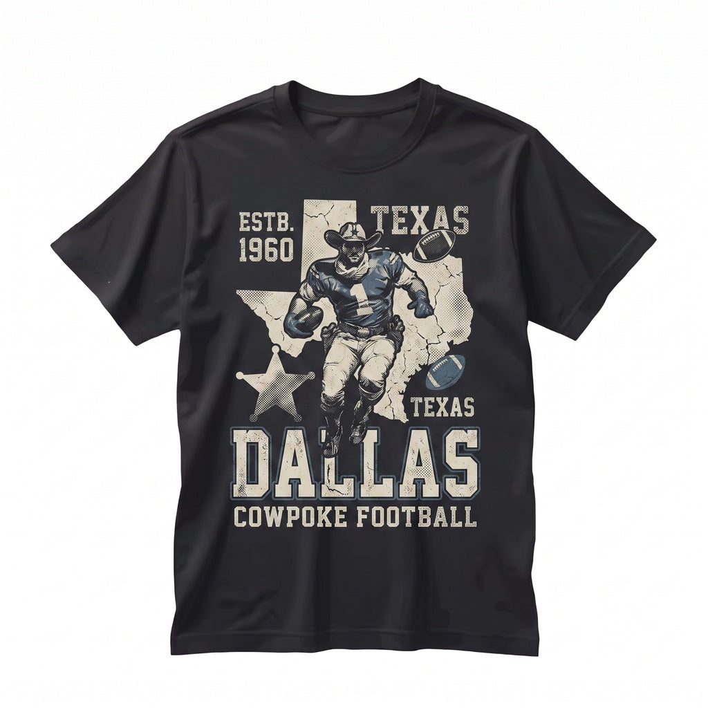 Retro 90s Dallas Football Game Day Vintage Graphic Adult Unisex TShirt