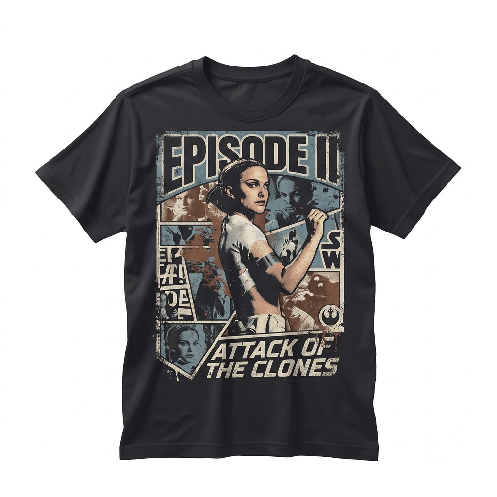 Vintage Padme Amidala Graphic Top, Sci-Fi Galactic Queen Theme Park Vacation Trip Gift, Unisex TShirt