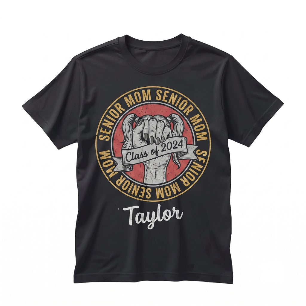 Personalized Class of 2027 Graduation Photo Apparel, Custom Proud Senior Mom Dad Gift Unisex TShirt