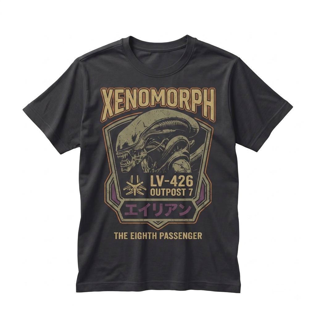 Retro Japanese Horror Film Extraterrestrial Monster Graphic Unisex TShirt