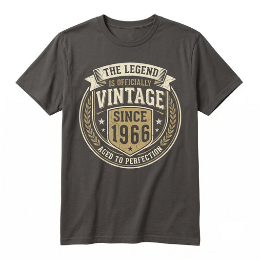 60th Birthday 1966 Legend Officially Vintage Graphic Gift for Men Women Unisex TShirt