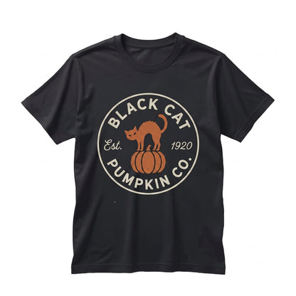 Halloween Black Cat Jack-o-Lantern Pumpkin Spooky Season Lover Gift Unisex TShirt