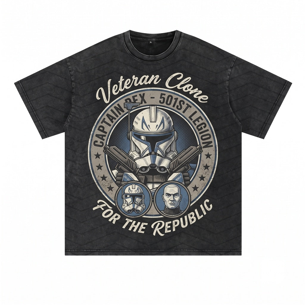Oversized Captain Rex Clone Trooper 501st Legion Vintage Graphic Unisex TShirt