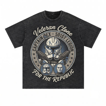 Oversized Captain Rex Clone Trooper 501st Legion Vintage Graphic Unisex TShirt