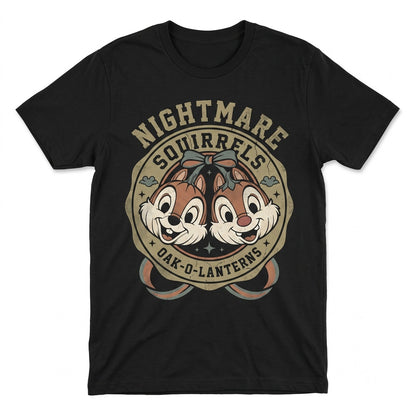 Vintage Halloween Pumpkin Head Chipmunk Bow Graphic Cute Spooky Animal Kingdom Fall Apparel Unisex TShirt