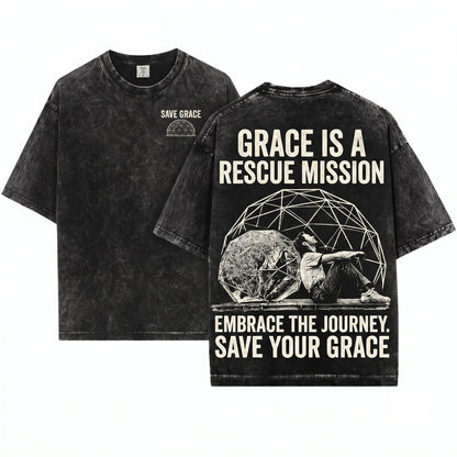 Grace Rocky Save Stars Graphic Project Hail Mary Space Gift Unisex Wash T-Shirt