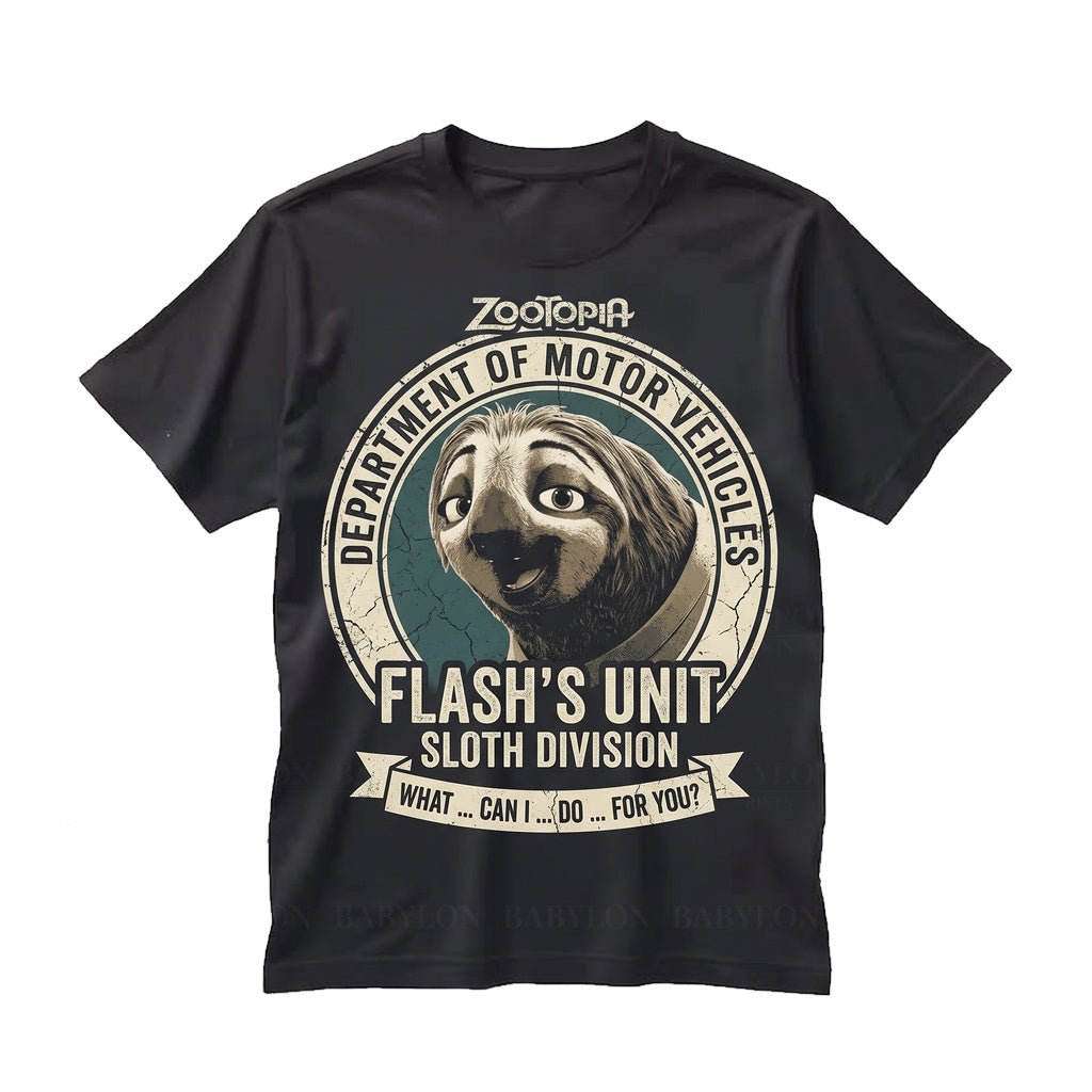 Oversized Retro Funny Sloth Animal City Theme Park Vacation Gift Graphic Apparel Unisex TShirt