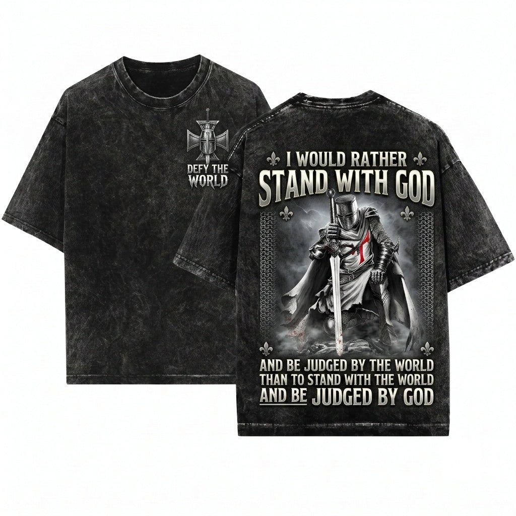 Jerusalem Crusader Warrior Christian Religious God Jesus Lover Gift Unisex Wash T-Shirt