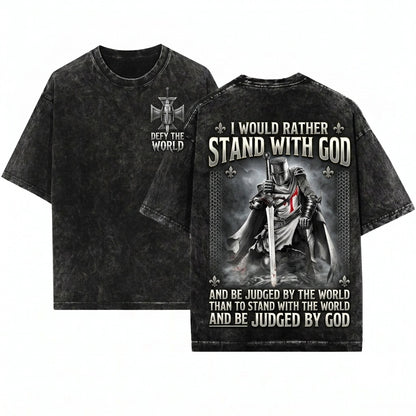 Jerusalem Crusader Warrior Christian Religious God Jesus Lover Gift Unisex Wash T-Shirt