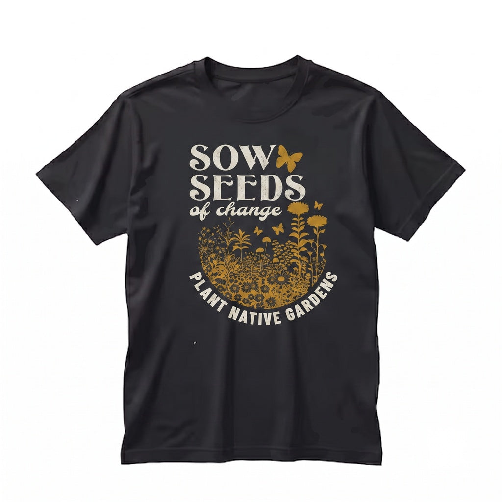 Plant Native Sustainable Water Conservation Oversized Gardening Gift Unisex TShirt