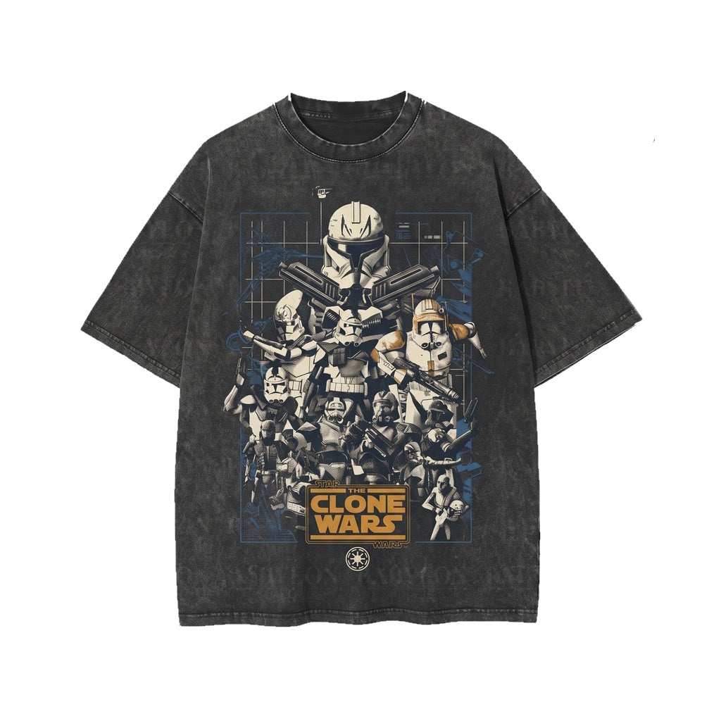 Oversized Captain Rex Clone Trooper 501st Legion Sci-Fi Graphic Apparel for Theme Park Trip Unisex TShirt