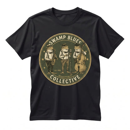 Vintage 90s Retro Jazz Frog Musician Band Funny Animal Graphic Gift Unisex TShirt
