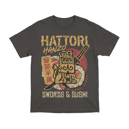 Hattori Hanzo Logo Japanese Samurai Katana Sword Graphic Print Unisex TShirt