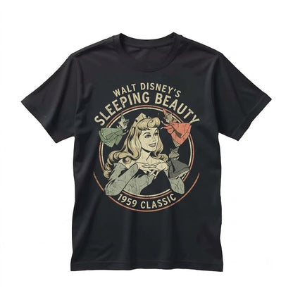 Vintage Aurora Fairy Tale Princess Graphic Cotton Apparel Unisex TShirt