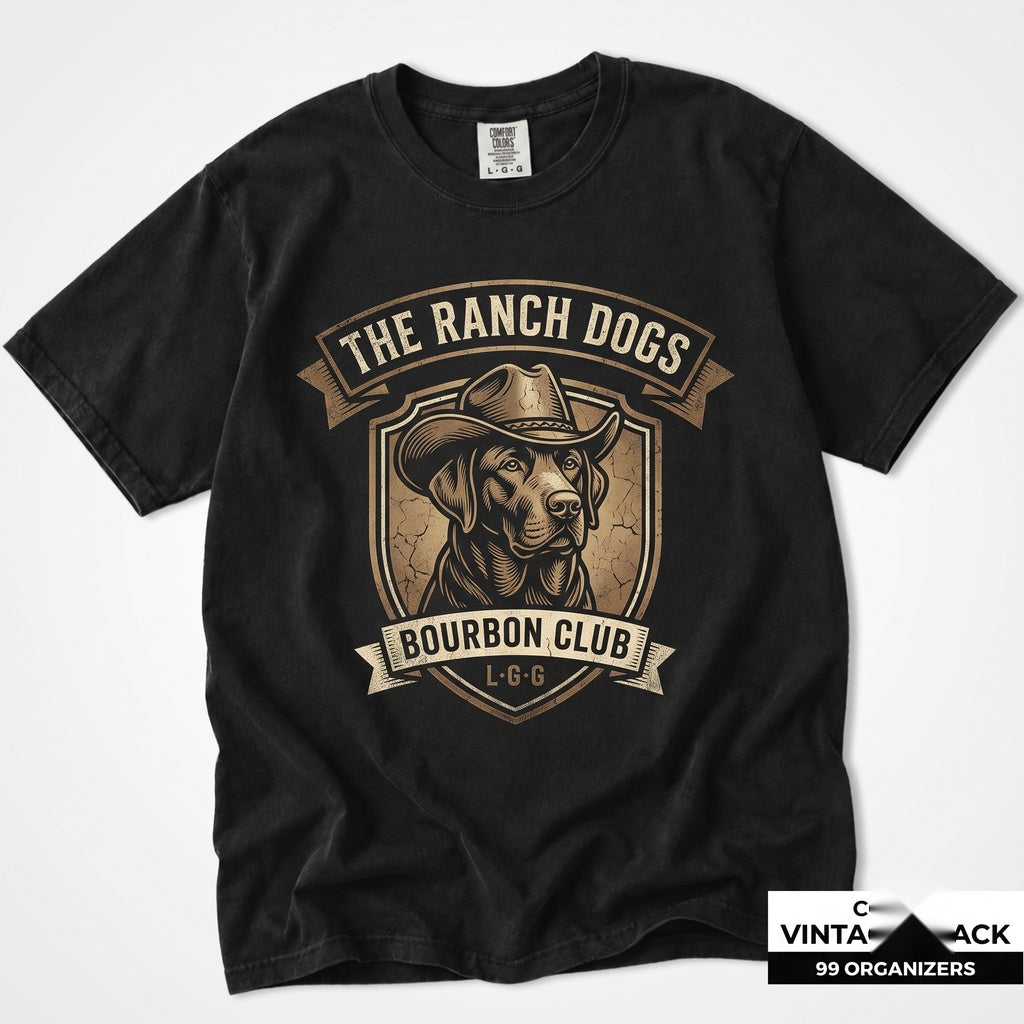 Funny Cowboy Dog Drinking Whiskey Meme, Chocolate Lab Pet Dad Lover Gift, Unisex TShirt