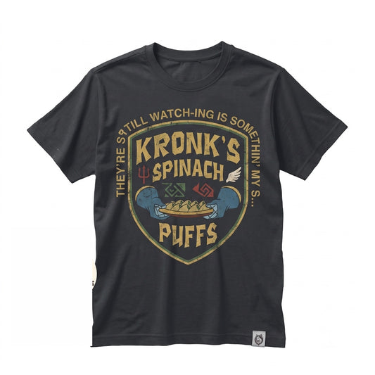 Vintage Kronk Spinach Puffs Angel Devil Retro Movie Theme Park Vacation Unisex TShirt
