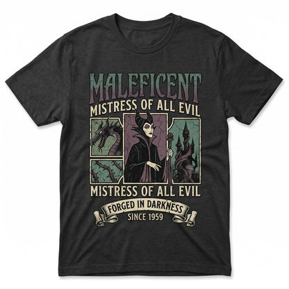 Vintage Maleficent Retro Villain Sleeping Beauty Fairy Graphic Apparel, Unisex TShirt