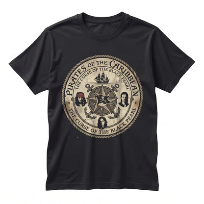 Vintage Retro Swashbuckler Captain Curse of the Black Pearl Yo Ho A Pirate Life For Me Graphic Top Unisex TShirt