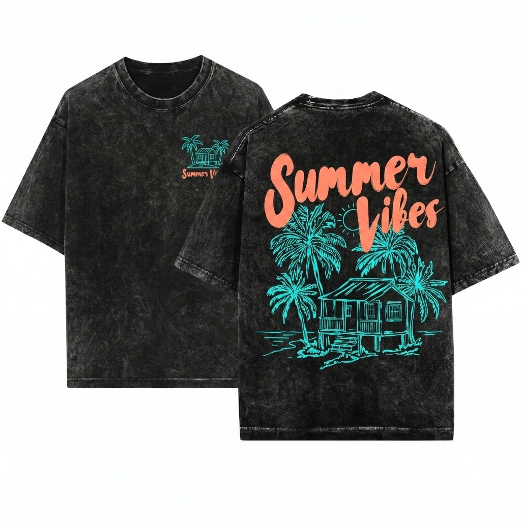 Retro Summer Beach Vacation Vacay Mode Travel Vibes Gift Unisex Wash T-Shirt