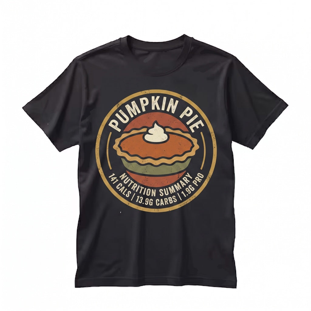 Pumpkin Pie Nutrition Facts Funny Baking Baker Cooking Gifts Chefs Pastry Bread Cakes Cookies Unisex TShirt