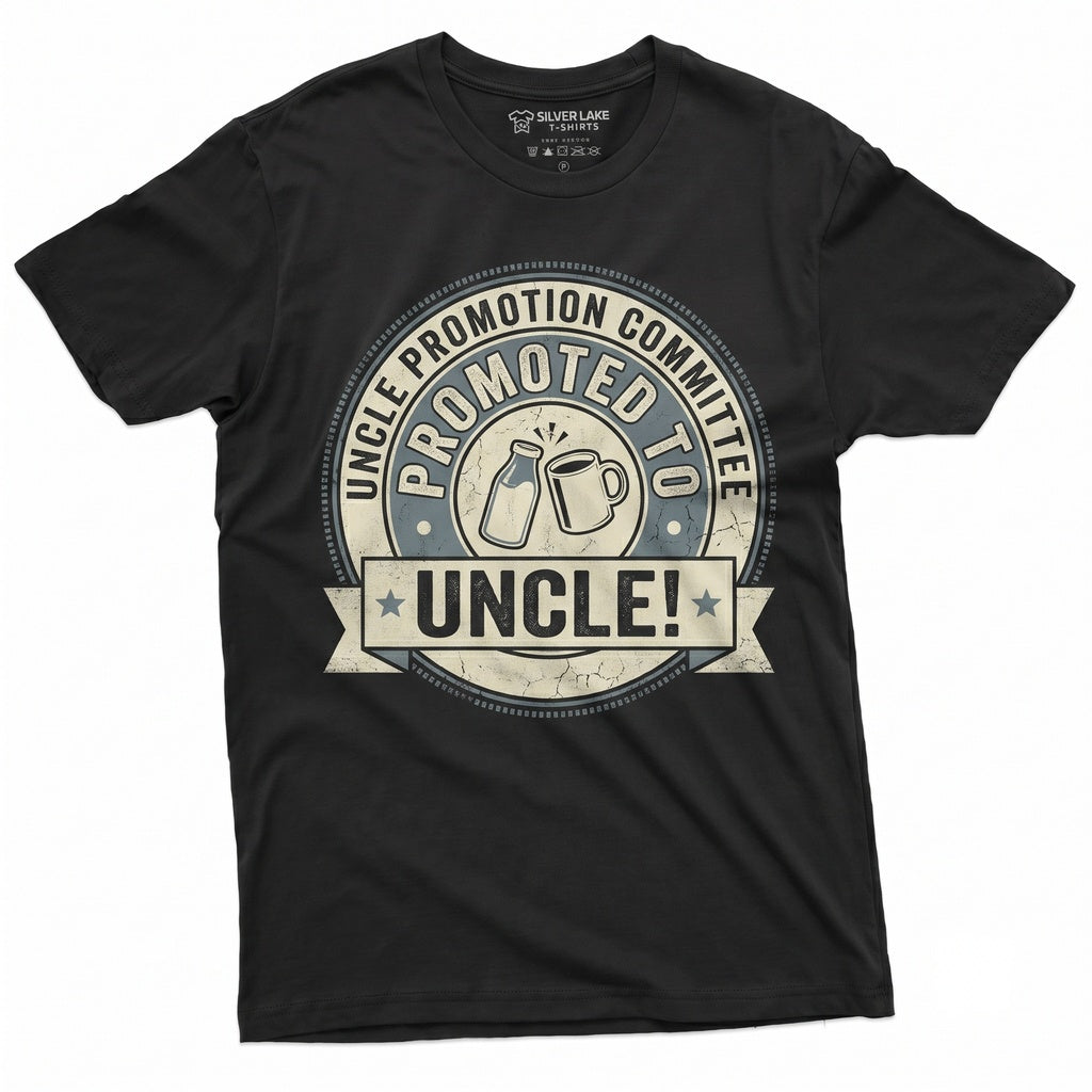 Promoted to Uncle Gender Reveal Party Announcement Pregnancy Gift for New Brother Unisex TShirt