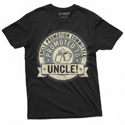 Promoted to Uncle Gender Reveal Party Announcement Pregnancy Gift for New Brother Unisex TShirt