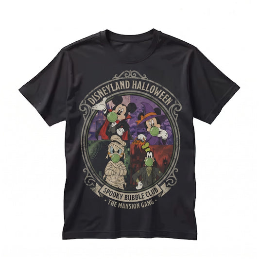 Vintage Spooky Season Bubble Mouse Pals Halloween Party 2026 Theme Park Vacation Graphic Unisex TShirt