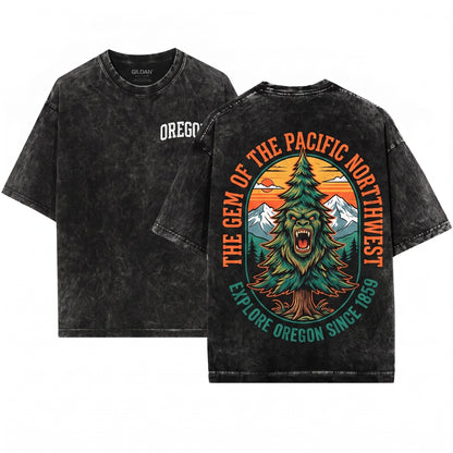 Oregon College Team Game Day Crew Neck Apparel Unisex Wash T-Shirt