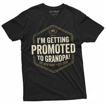 Promoted To Grandpa Gender Reveal Party Announcement Ideas Unisex TShirt