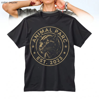 Vintage Distressed Panther Wild Cat Graphic Washed Retro Animal Illustration Lover Gift Unisex TShirt